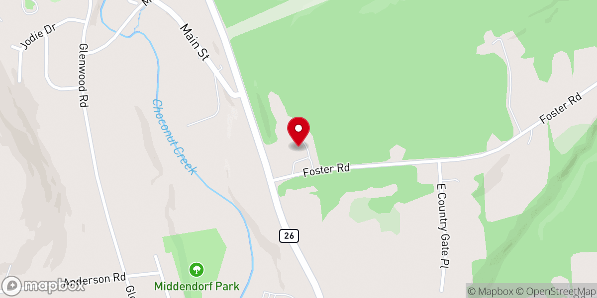 Map showing location of Valleyview Alliance Church