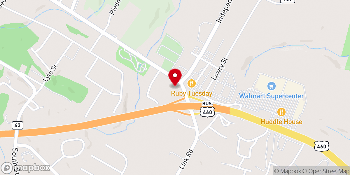 Map showing location of Bedford Church of God