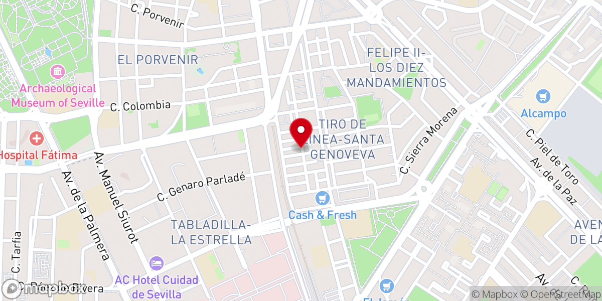 Map showing location of Parroquia de Santa Genoveva
