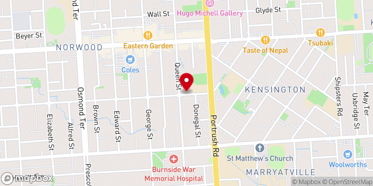 Map showing location of St Ignatius' Catholic Church