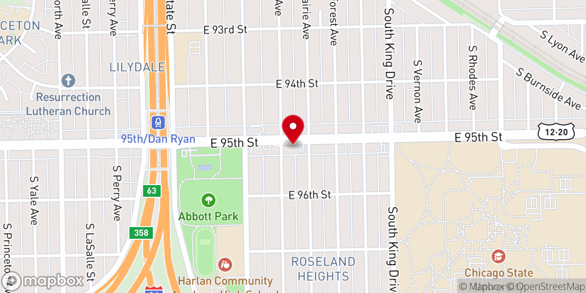 Map showing location of Wesley United Methodist Church
