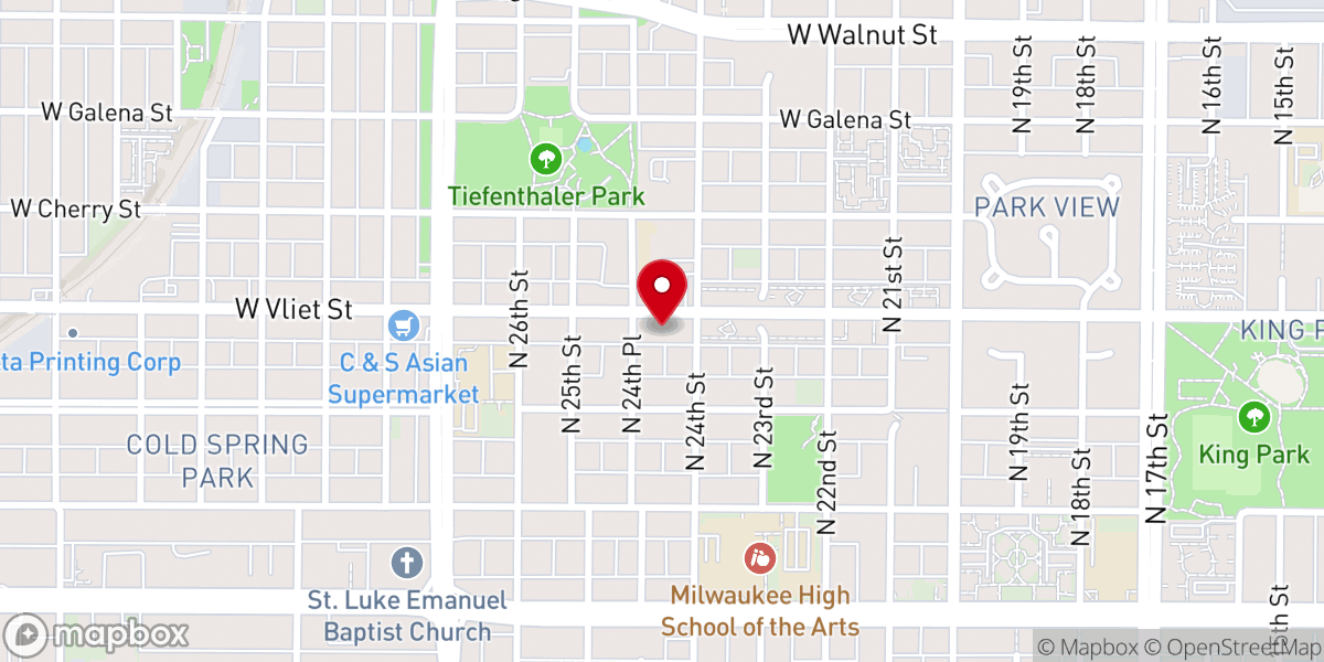 Map showing location of Rising Star Misionary Baptist Church