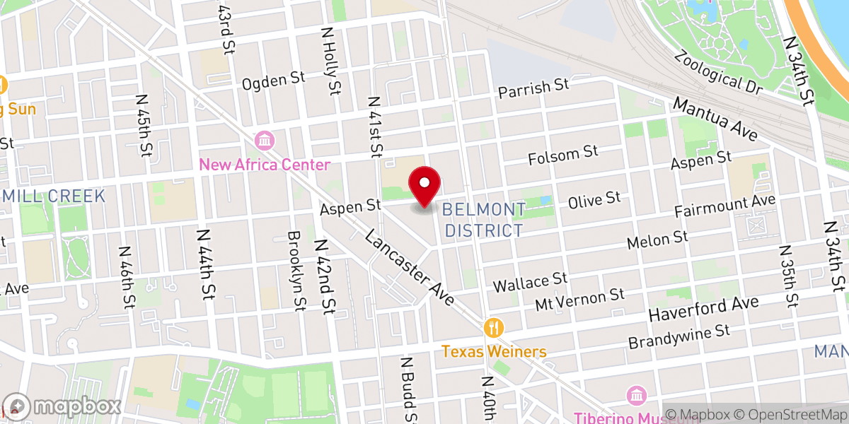 Map showing location of New Bethlehem Baptist Church