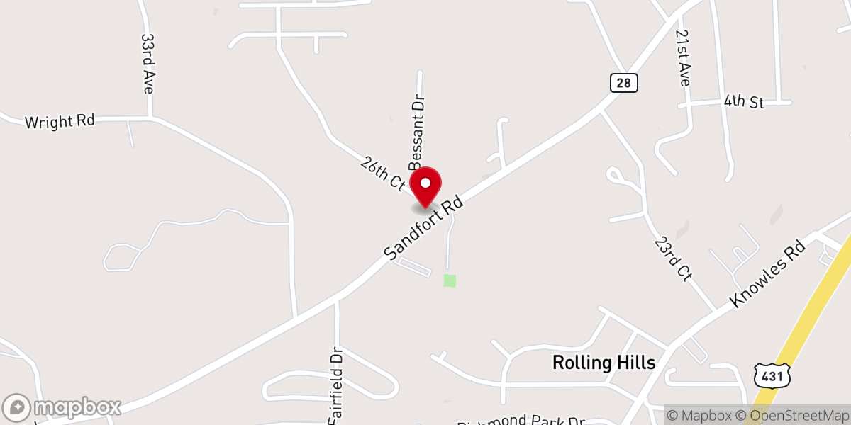 Map showing location of New Testament Christian Church