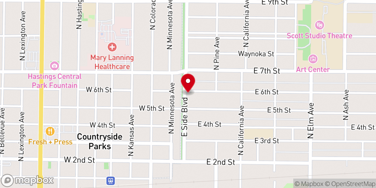 Map showing location of Iglesia De Cristo Elim Hastings