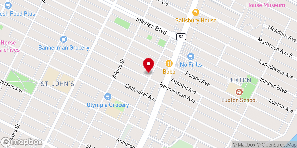 Map showing location of Place of Hope Presbyterian Church