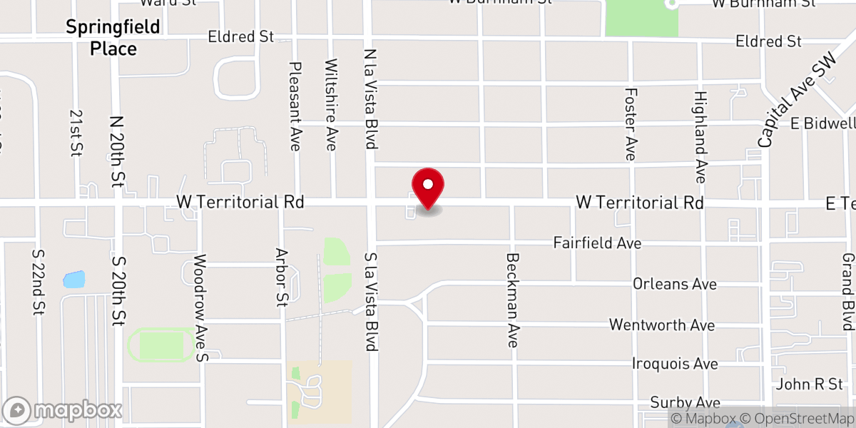 Map showing location of Battle Creek Bible Church