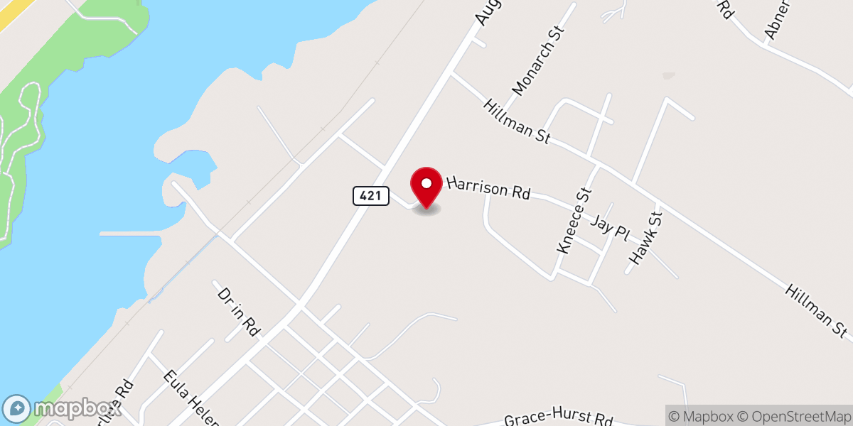 Map showing location of Warrenville Church of Christ