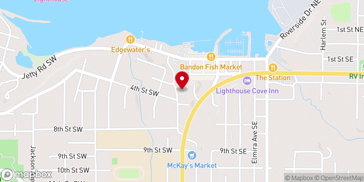 Map showing location of Holy Trinity Catholic Church