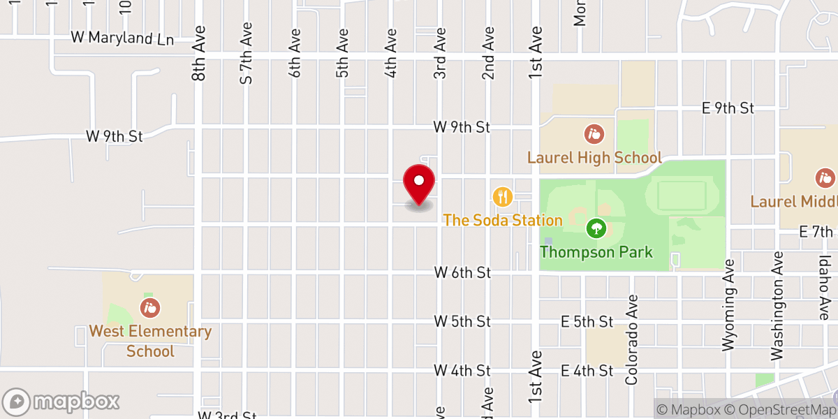 Map showing location of St Anthony's Catholic Church