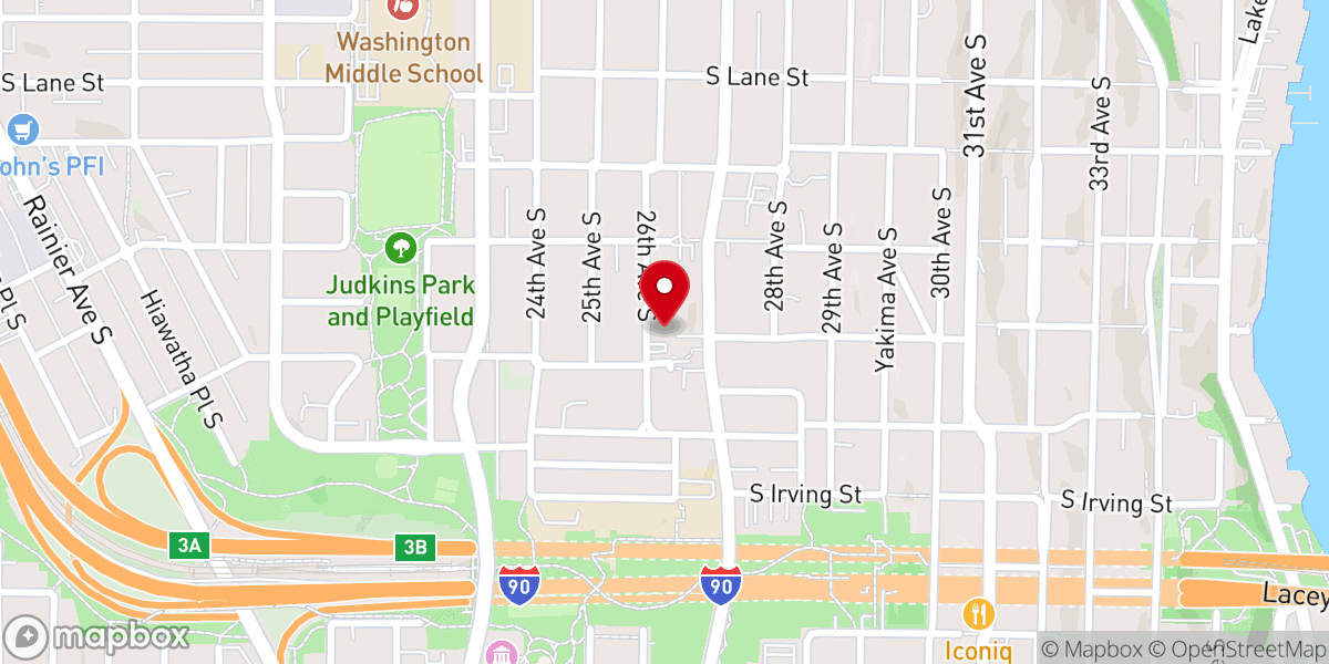 Map showing location of Saint Gebriel Ethiopian Orthodox Tewahido Church Seattle