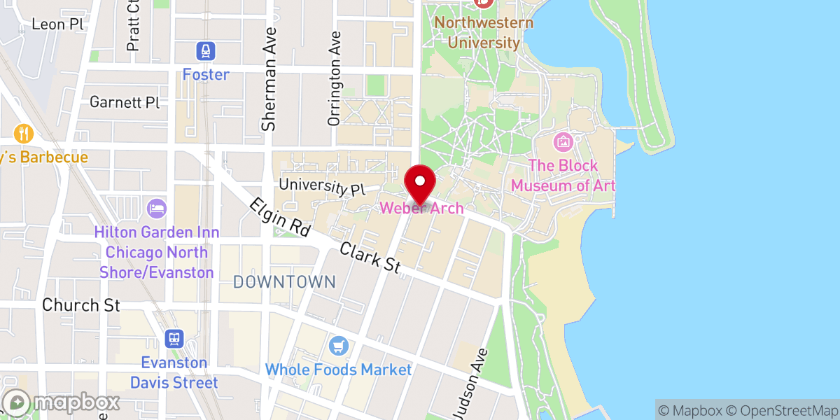 Map showing location of Jeanne Vail Meditation Chapel
