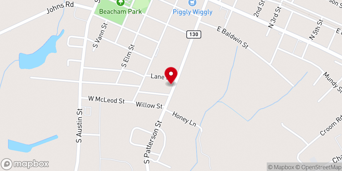 Map showing location of Saint Matthews Church
