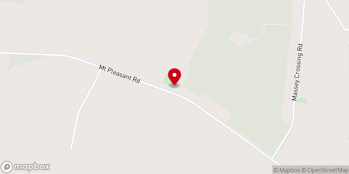 Map showing location of Mount Pleasant Church