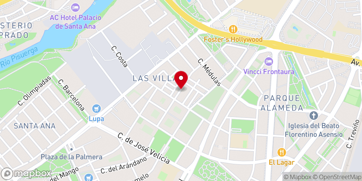 Map showing location of Parroquia de Nuestra Señora de Guadalupe