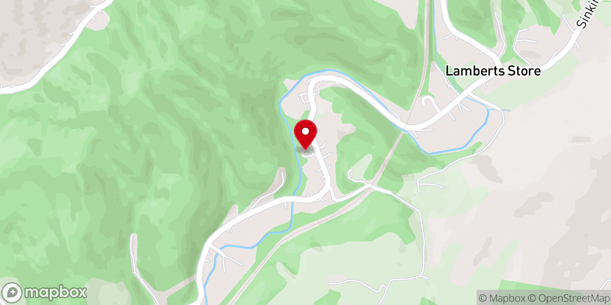 Map showing location of Bandy Chapel Church