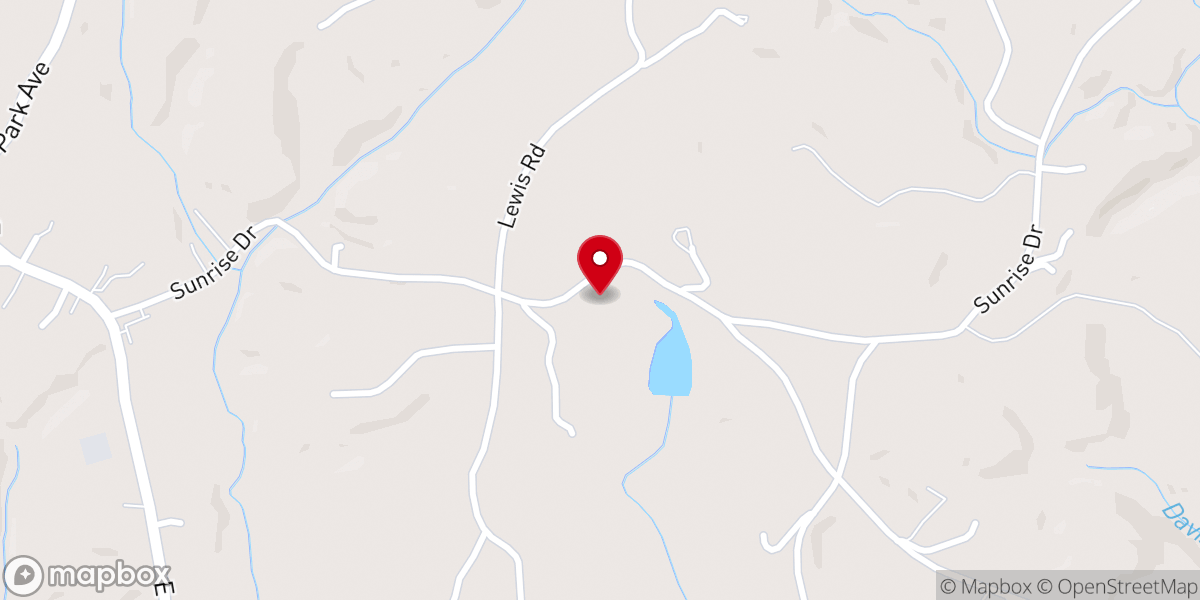 Map showing location of Charity Baptist Church