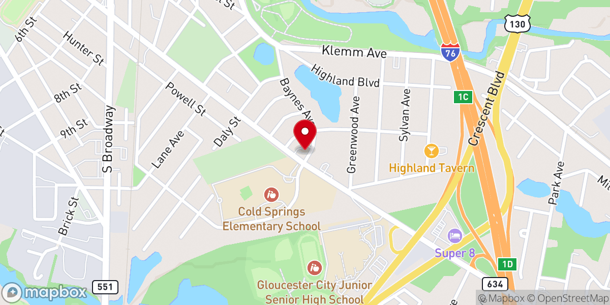Map showing location of Church of God