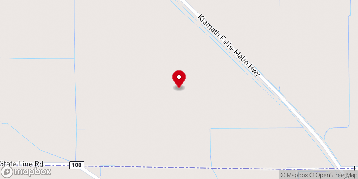 Map showing location of Malin American Legion