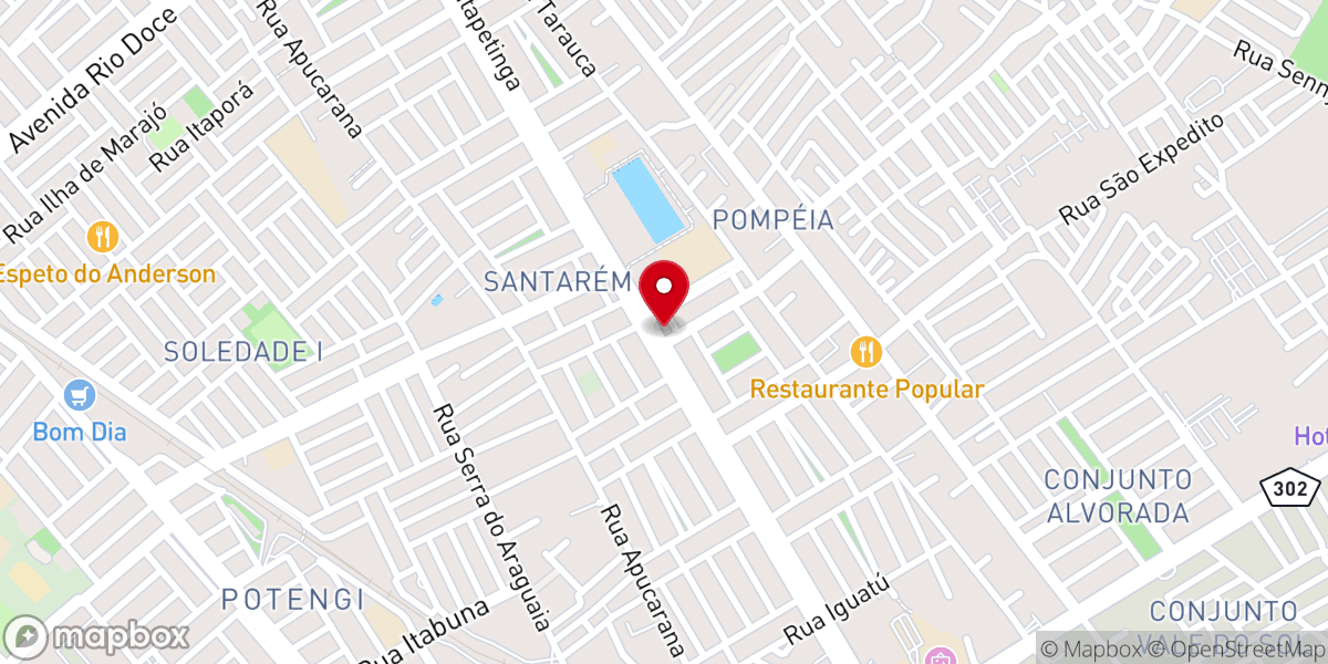 Map showing location of Paróquia de São Tiago Menor