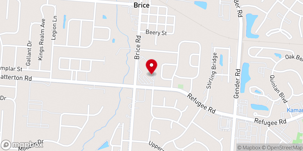 Map showing location of Brice UMC Food Pantry - Food Distribution Center