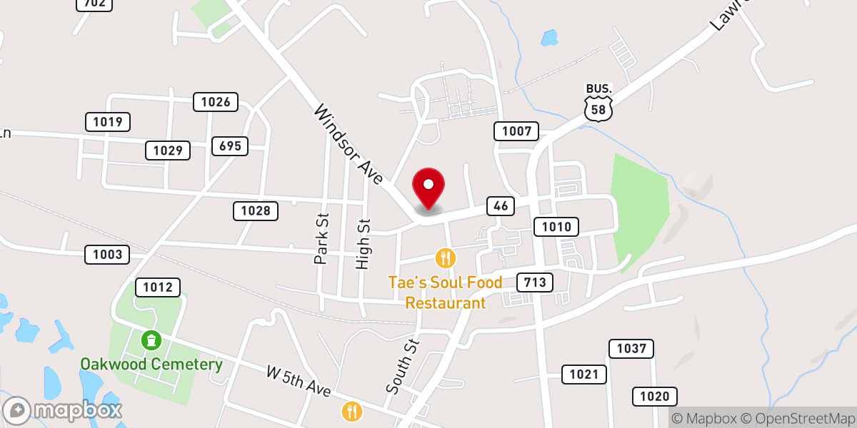 Map showing location of St Andrews Episcopal Church