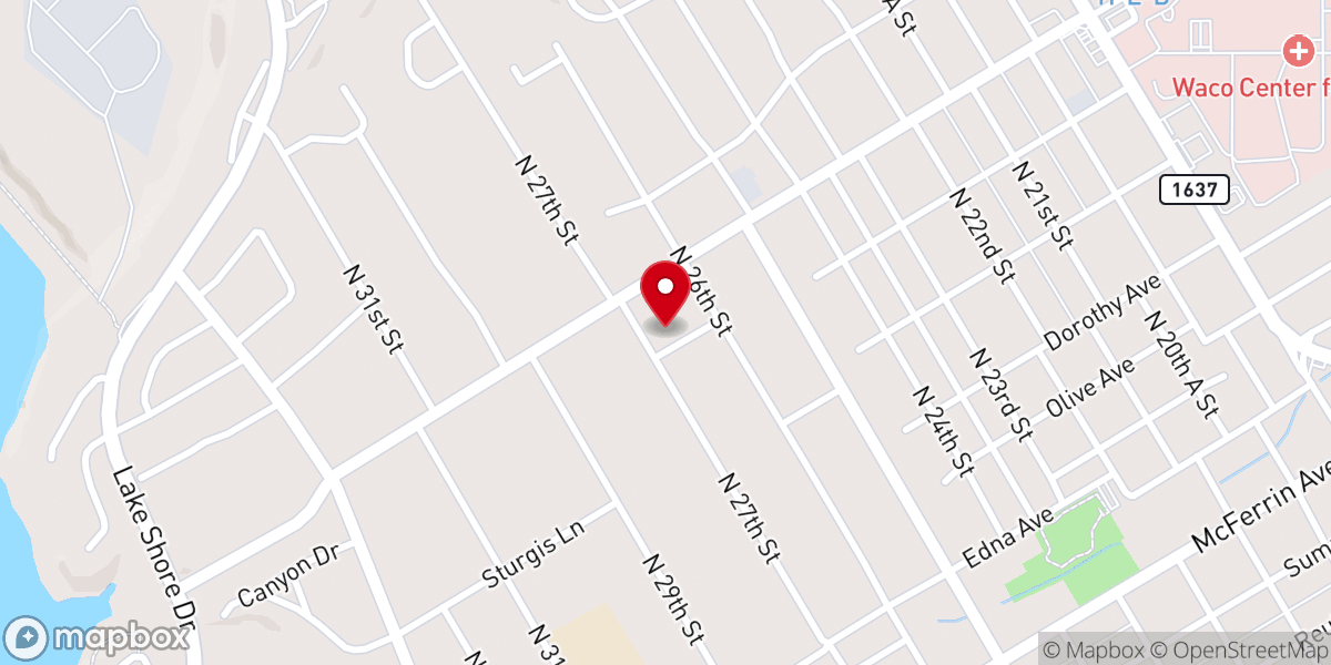 Map showing location of Park Lake Drive Baptist Church