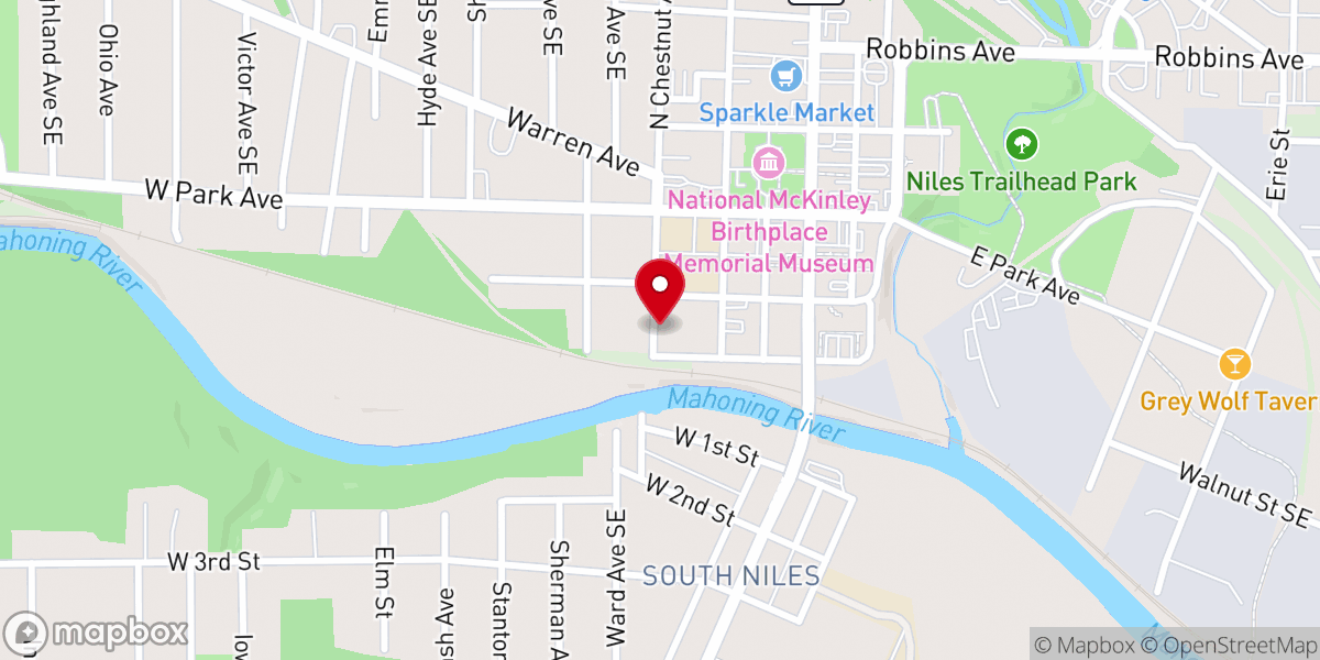 Map showing location of Saint Johns Romanian Orthodox Church