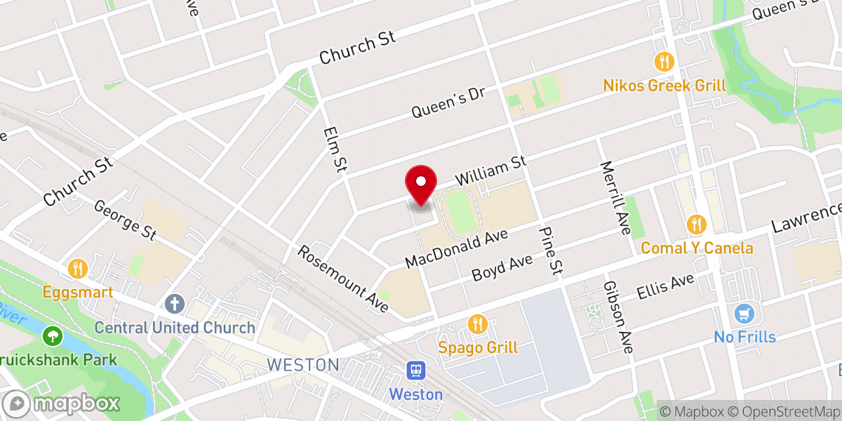 Map showing location of Divine Retreat Centre Toronto (DRCT)