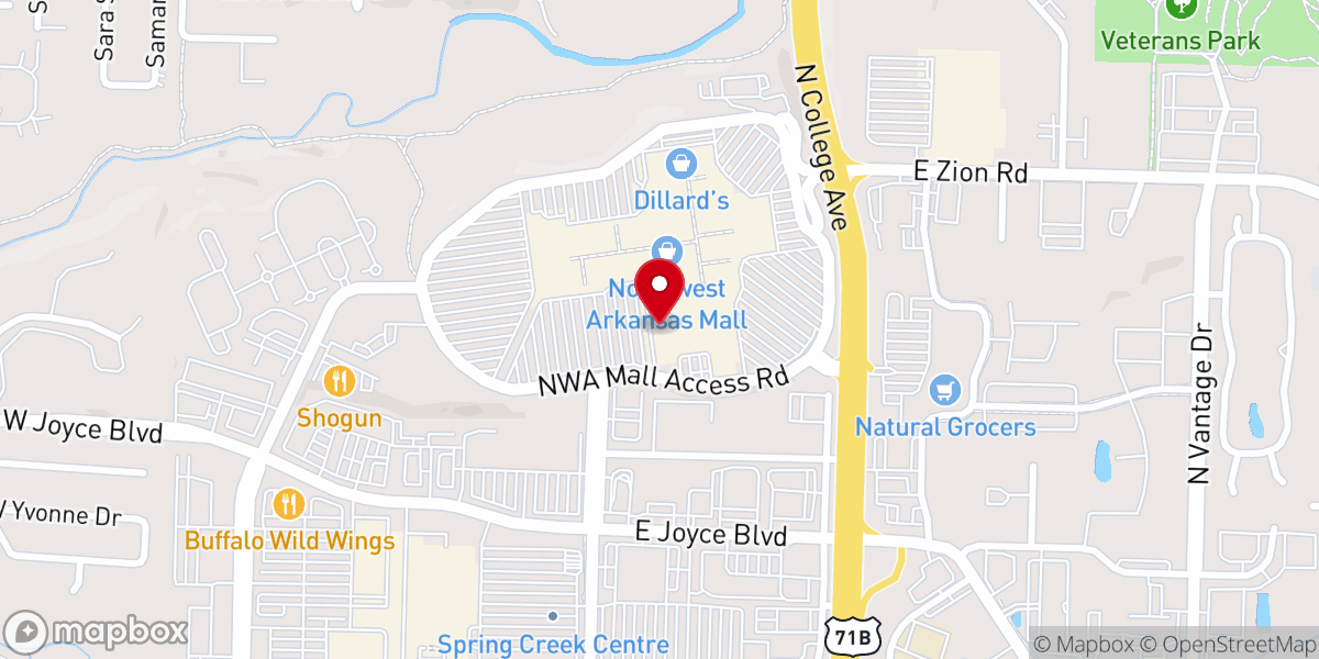 Map showing location of Christ Church of NWA