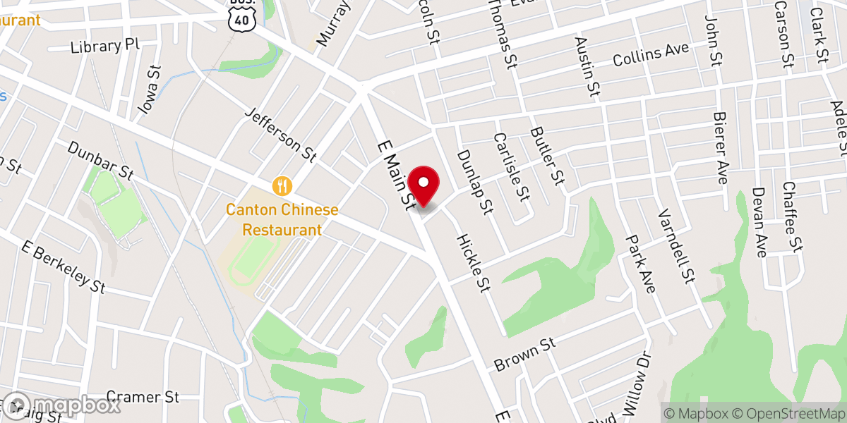 Map showing location of John Wesley AME Zion Church