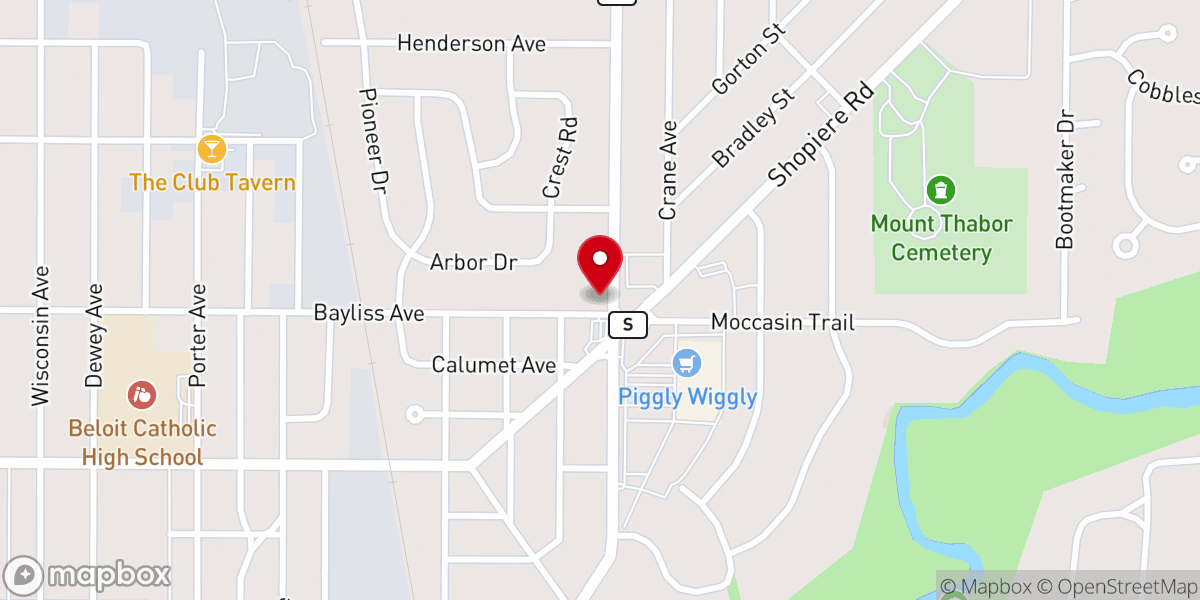 Map showing location of Pentecostal Tabernacle Church of God