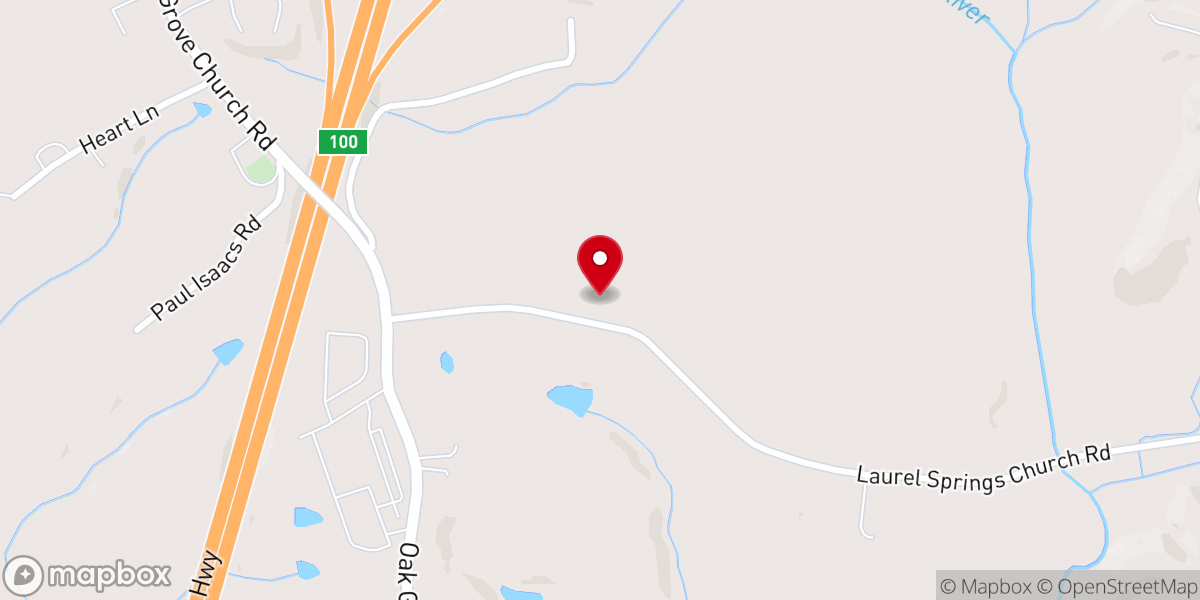 Map showing location of Bottomley Evergreens & Farms