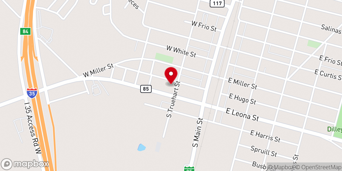 Map showing location of First Baptist Church