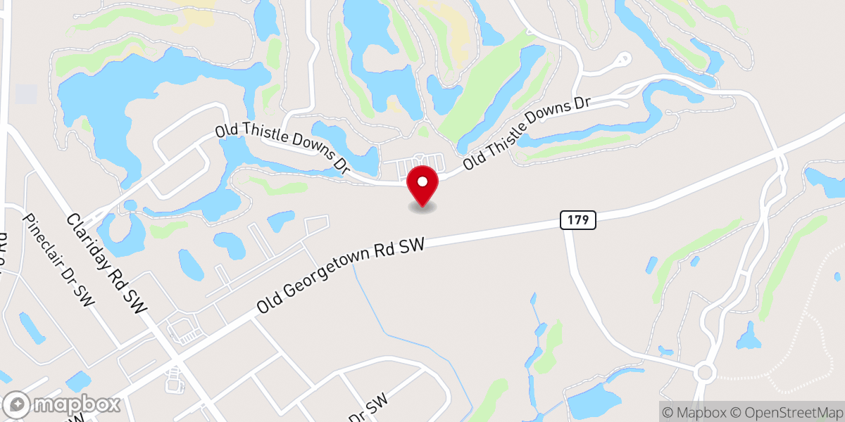 Map showing location of Calabash Covenant Presbyterian Church