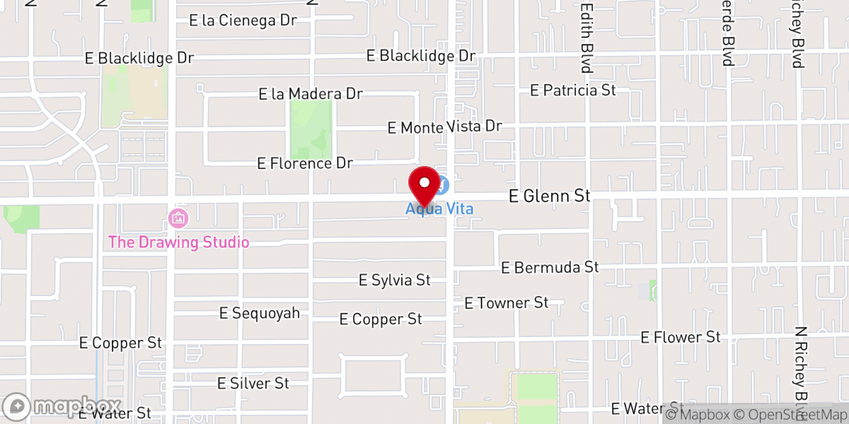 Map showing location of Tucson Church of God of Prophecy