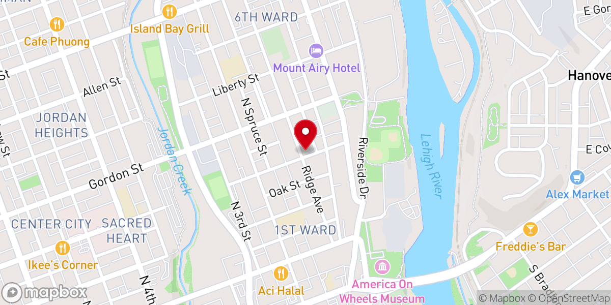 Map showing location of City Limits Assembly of God