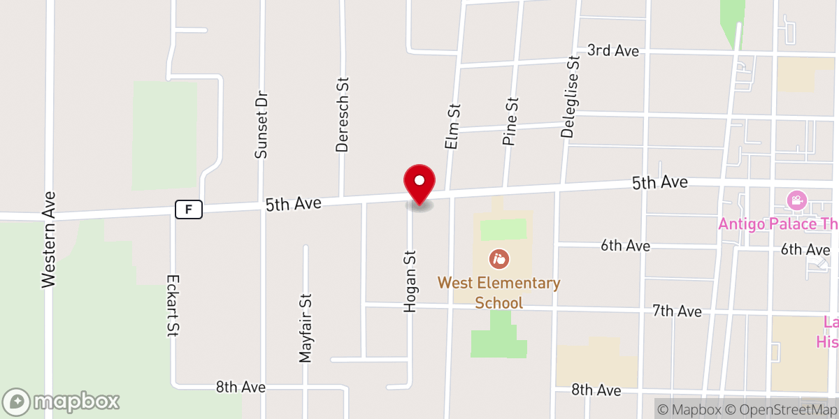 Map showing location of Church of Christ