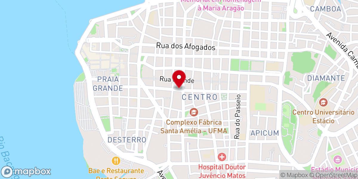 Map showing location of Igreja de Santana