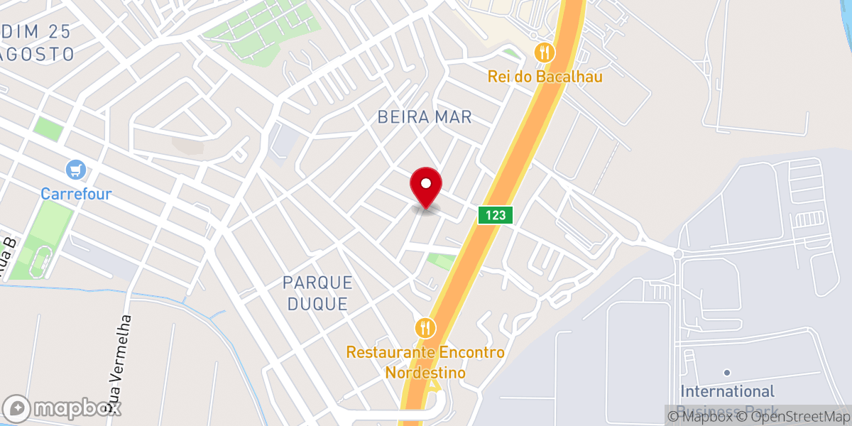 Map showing location of PIB Beira Mar