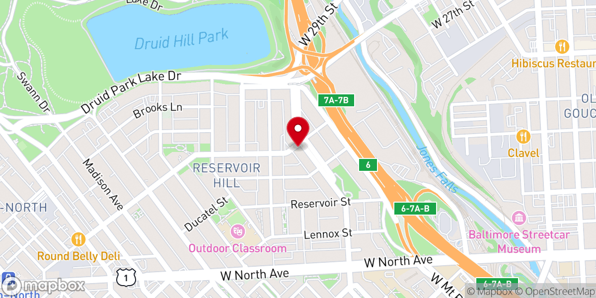 Map showing location of Bethel United Apostolic Church