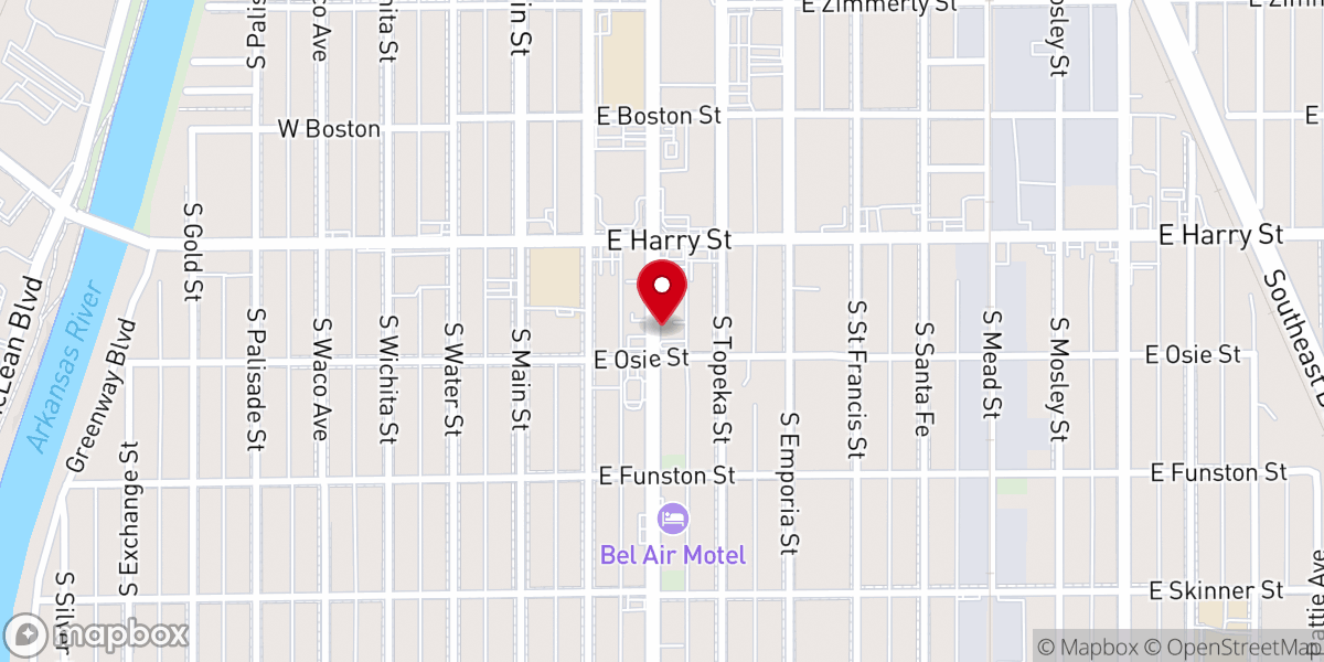 Map showing location of Broadway Christian Church