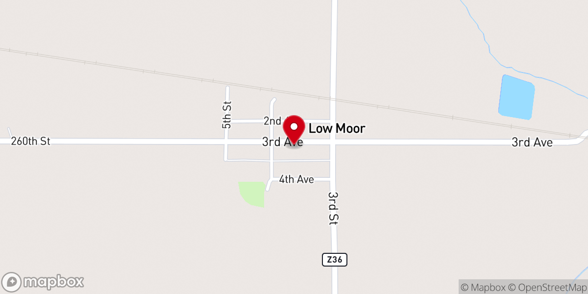 Map showing location of Low Moor Methodist Church