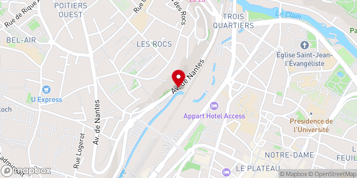 Map showing location of ADD Poitiers