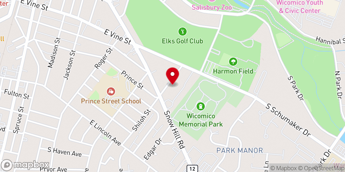 Map showing location of House of Refuge Outreach Ministries