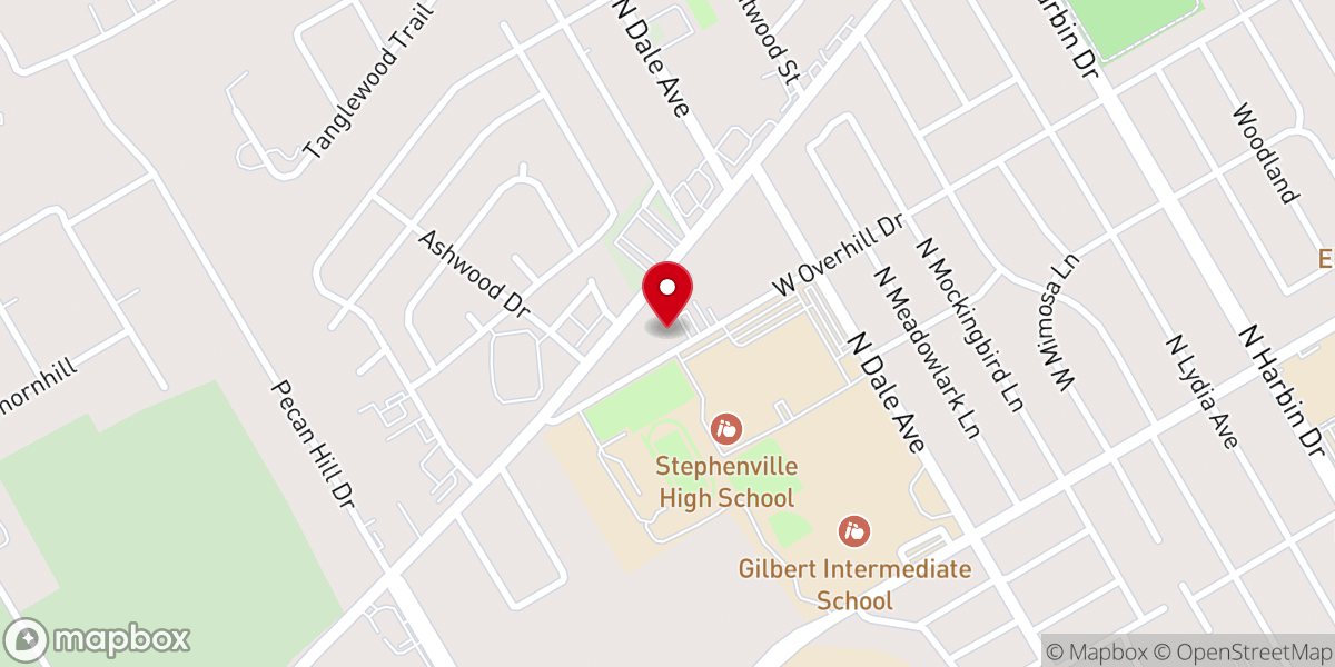 Map showing location of Oakdale United Methodist Church