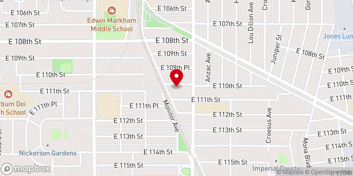 Map showing location of Union Missonary Baptist Church