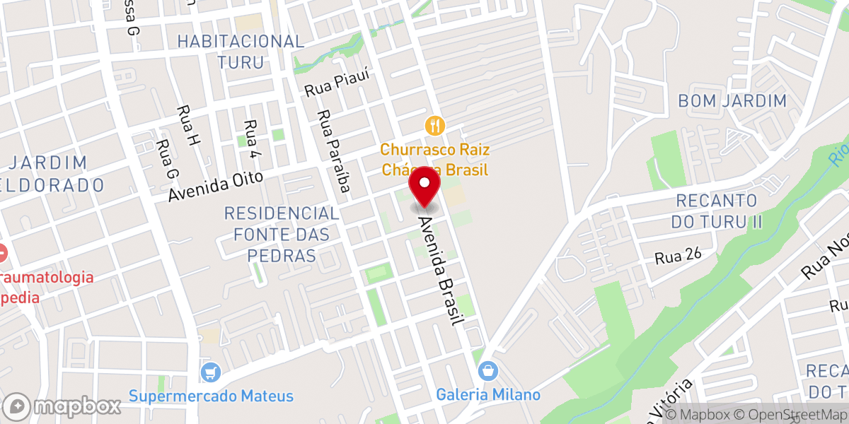 Map showing location of Igreja Batista do Turu