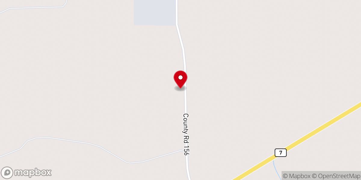Map showing location of Oak Hill Church