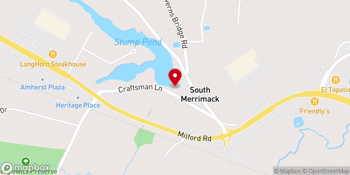 Map showing location of South Merrimack Christian Academy